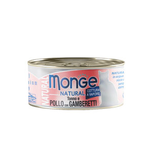 Monge Natural Yellowfin Tuna & Chicken with Shrimps 80g