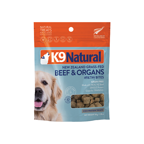 K9 Natural Healthy Bites Treats - Beef & Organs 50g