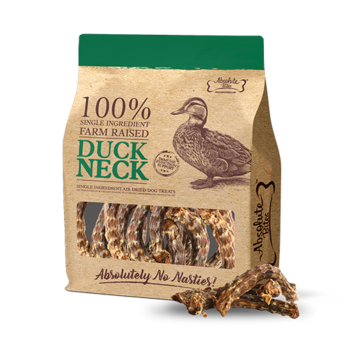 Absolute Bites Air Dried Treats for Dogs - Duck Neck (300g)