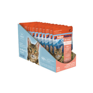 Feline Natural Pouch Food Lamb & Salmon Feast 85gm (12pouches)