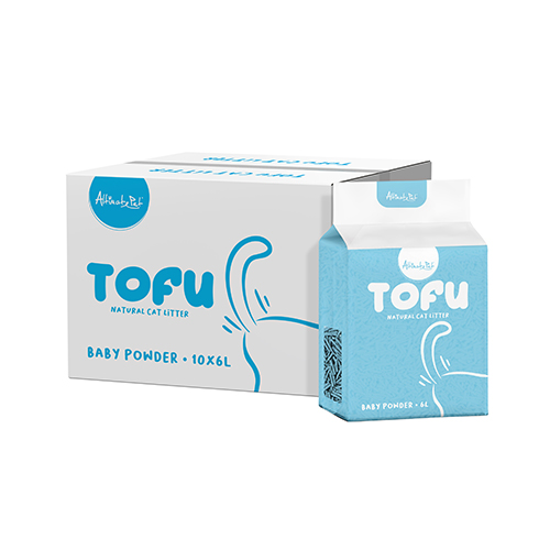 Altimate Pet Tofu Natural Cat Litter - Baby Powder (10x6L)