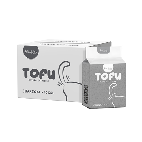 Altimate Pet Tofu Natural Cat Litter - Charcoal (10x6L)