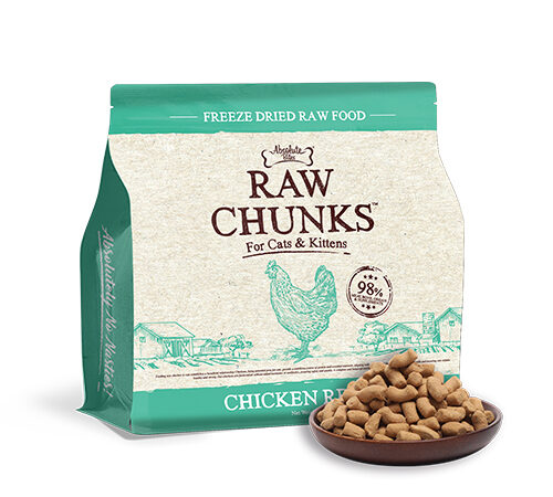 Absolute Bites Raw Chunks Freeze Dried Raw Food for Cats & Kittens – Chicken Recipe (280g)
