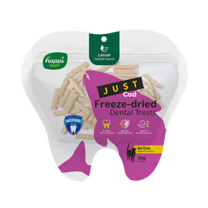 Happi Skippi Just Freeze-Dried Cat Dental Treat - Cod & Catnip 30g