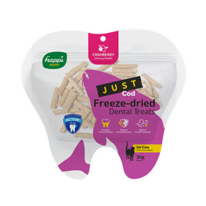 Happi Skippi Just Freeze-Dried Cat Dental Treat - Cod & Cranberries 30g