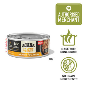 ACANA Wet Cat Food - Chunks In Broth Chicken-Tuna 155g