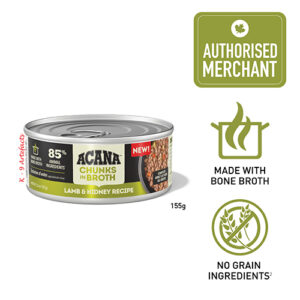 ACANA Wet Cat Food - Chunks In Broth Lamb-Kidney 155g