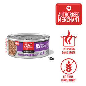 ORIJEN Cat Wet Food - Chunks & Shreds Kitten Chicken-Tuna 155g