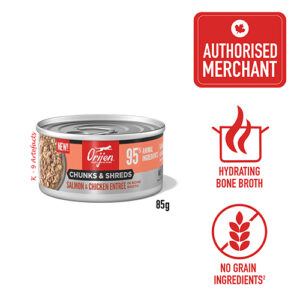ORIJEN Cat Wet Food - Chunks & Shreds Salmon-Chicken Entree 85g