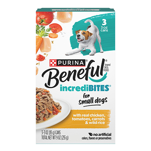 Beneful IncrediBites Wet Dog Food Paté - Chicken w Tomato, Carrot & Rice In Gravy (3x3oz)