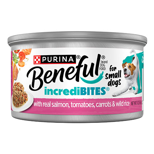 Beneful IncrediBites Wet Dog Food Paté - Salmon w Tomato, Carrot & Rice In Gravy (3x3oz) - Image 2