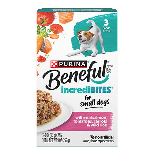 Beneful IncrediBites Wet Dog Food Paté - Salmon w Tomato, Carrot & Rice In Gravy (3x3oz)