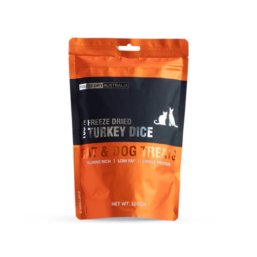 Freeze Dry Australia - FDA Turkey Dice 100g