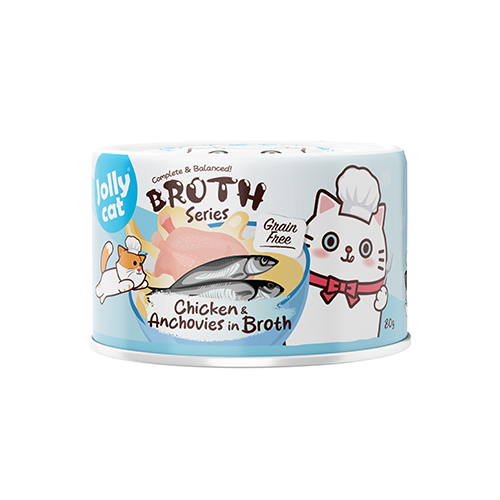 Jollycat Broth Series - Complete & Balanced Chicken & Anchovies in Broth 80g