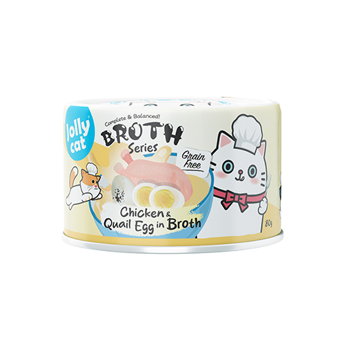 Jollycat Broth Series - Complete & Balanced Chicken & Quail Egg in Broth 80g