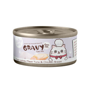 Jollycat Gravy Series - Fresh White Meat Tuna & Chicken Breast in Gravy 80g