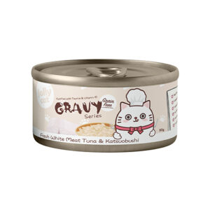 Jollycat Gravy Series - Fresh White Meat Tuna & Katsuobushi in Gravy 80g