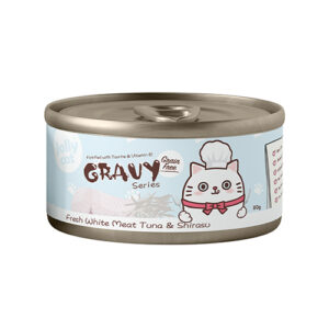 Jollycat Gravy Series - Fresh White Meat Tuna & Shirasu in Gravy 80g