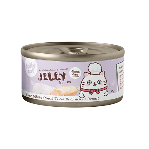 Jollycat Jelly Series - Fresh White Meat Tuna & Chicken Breast in Jelly 80g