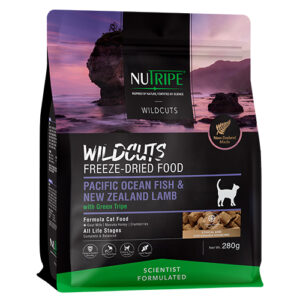 Nutripe Wildcuts Freeze-Dried Ocean Fish & NZ Lamb with Green Tripe Formula Cat Food 280g
