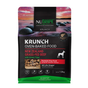 Nutripe Krunch Dog Food - Oven-Baked NZ Grass-Fed Beef with Green Tripe 1.8kg