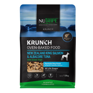Nutripe Krunch Dog Food - Oven-Baked NZ Grass-Fed Salmon & Albacore Tuna with Green Tripe 1.8kg