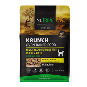 Nutripe Krunch Cat Food - Oven-Baked NZ Hormone-Free Chicken & Beef with Green Tripe 1.6kg