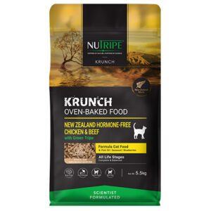 Nutripe Krunch Cat Food - Oven-Baked NZ Hormone-Free Chicken & Beef with Green Tripe 5.5kg