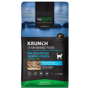 Nutripe Krunch Cat Food - Oven-Baked NZ King Salmon & Chicken with Green Tripe 5.5kg