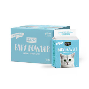Kit Cat Natural Tofu Cat Litter 1.5mm - Baby Powder (6L x 10pkt)