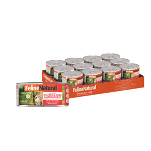Feline Natural Canned Food Chicken and King Salmon Feast 85gm (24cans)