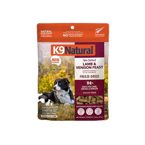 K9 Natural Freeze Dried Lamb and Venison Topper 100g