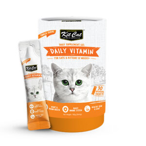 Kit Cat Daily Nutritional Supplement Gel For Cats & Kittens - Daily Vitamin (Tub) | (5g x 30 sticks)