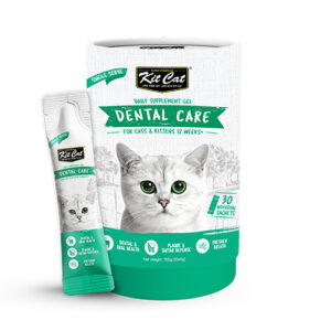 Kit Cat Daily Nutritional Supplement Gel For Cats & Kittens - Dental Care (Tub) | (5g x 30 sticks)
