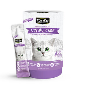 Kit Cat Daily Nutritional Supplement Gel For Cats & Kittens - Lysine Care (Tub) | (5g x 30 sticks)