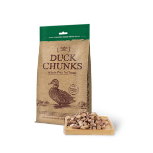Absolute Bites Single Protein Whole Prey Freeze Dried Treats for Cats & Dogs - Duck Chunks (80g)