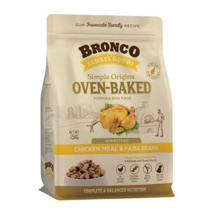 Bronco Simple Origins Oven-Baked Chicken Meal & Faba Beans Dog Dry Food 1.5kg
