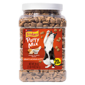 Friskies Party mix Gravy-licious Chicken Cat Treats 567g (Jar)