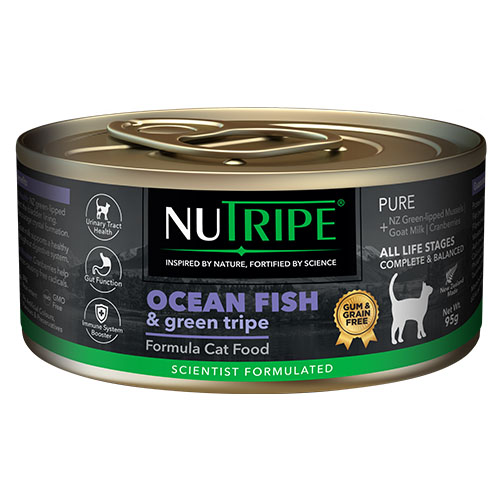 Nutripe Cat Wet Food - Pure (Gum Free) - Ocean Fish & Green Tripe 95g