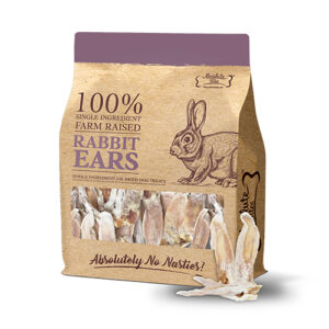 Absolute Bites Air Dried Treats for Dogs - Rabbit Ears 300g