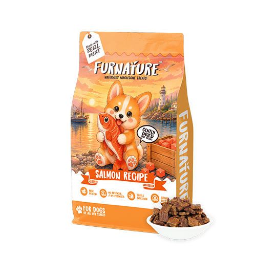 Fur Nature Natural Wholesome Gently Dried Dog Treats - Salmon Recipe (200g)