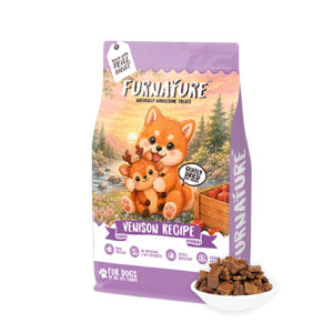 Fur Nature Natural Wholesome Gently Dried Dog Treats - Venison Recipe (200g)