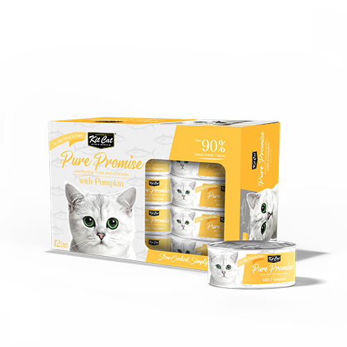 Kit Cat Pure Promise Natural Slow-Cooked Wet Cat Food - Tuna & Pumpkin 80g (Box of 12)