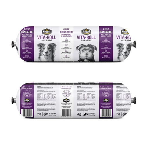 Frozen Regal Kangaroo with Broccoli & Cauliflower Roll - 2kg