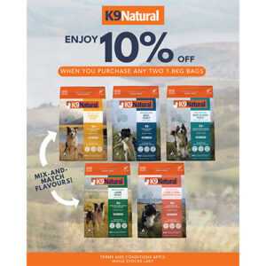 K9 Natural Freeze Dried  2 Bags 1.8kg Special