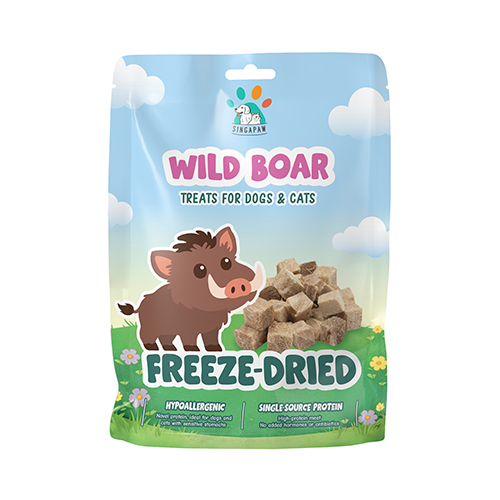 Singapaw Freeze Dried Wild Boar Treats 50g (For Cat & Dog)