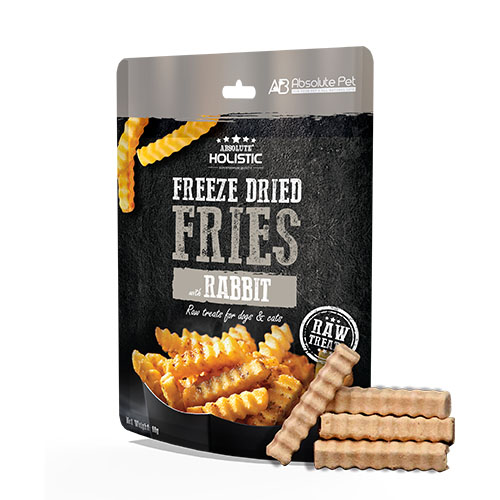 Absolute Holistic Freeze Dried Raw Treats for Cats & Dogs - Rabbit Fries (60g)