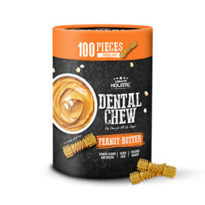 Absolute Holistic Dental Chew Value Tub for Dogs - Peanut Butter | Petite - 100PCS (900G)