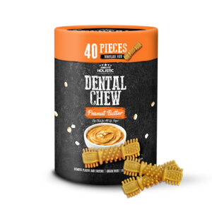 Absolute Holistic Dental Chew Value Tub for Dogs - Peanut Butter | Regular - 40PCS (1KG)