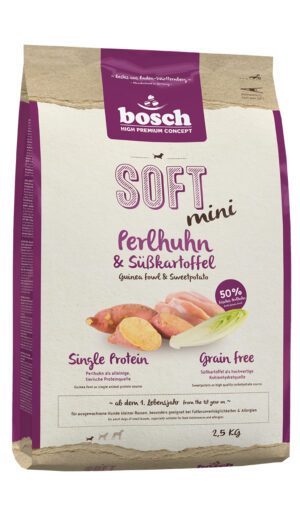 Bosch HPC Soft - Mini Guinea Quail & Sweet Potato Dry Dog Food 2.5kg